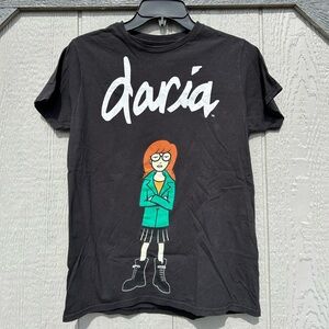 Daria Graphic T-Shirt | Black 90s MTV Cartoon Tee | Grunge Y2K Nostalgia